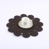 Ins-style Nordic-style circular woven table MATS, home heat-resistant and heat-insulating table, cup and bowl MATS, pot MATS, with a variety of colors Specification image
